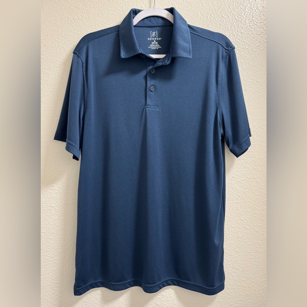 George Polo Shirts Lot Of 3 Button Collared Lightweight Mens Medium Maroon Gray